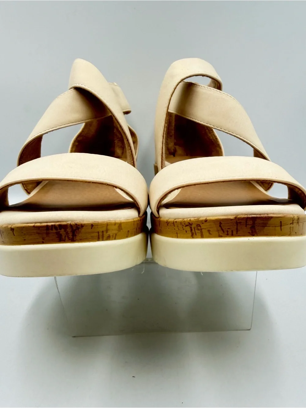 Soul Naturalizer Goodtimes Wedge Criss Cross Straps Womens 7.5W Back Zip